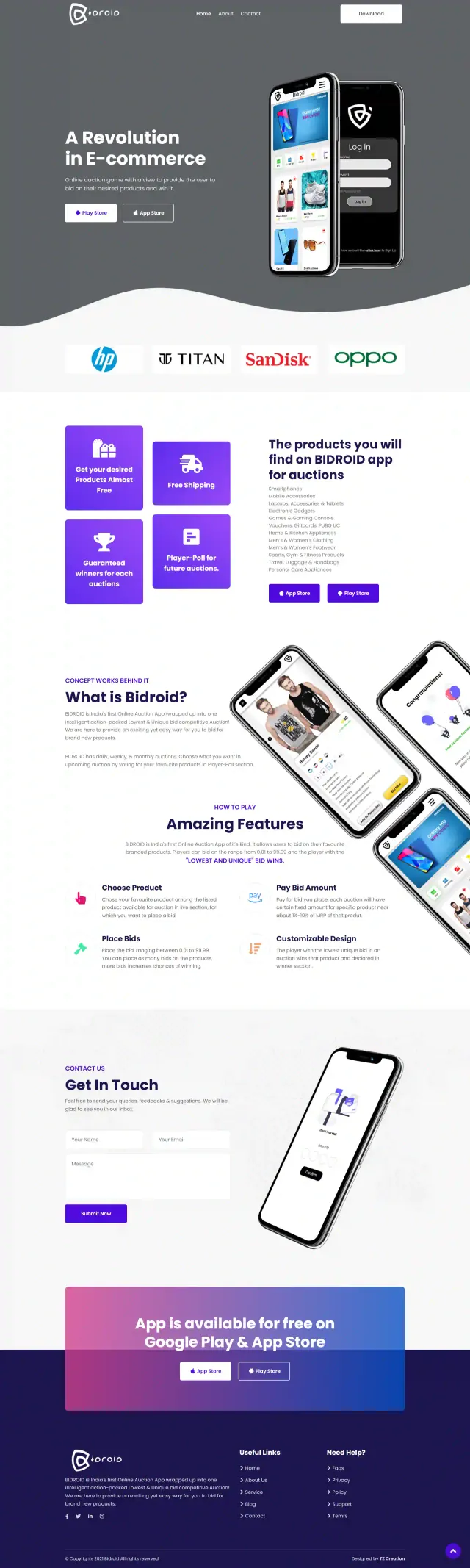 App Landing Page