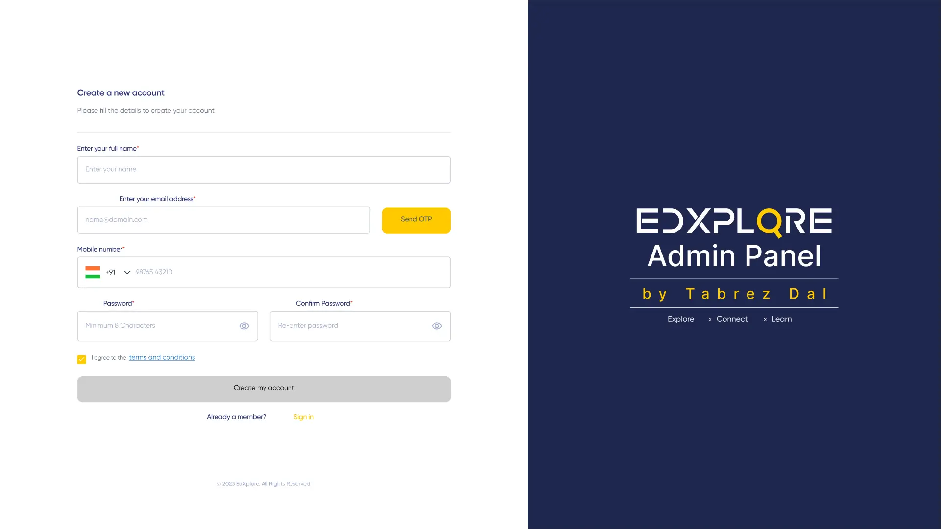 EdXplore Admin Panel — cover